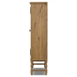 Finley Aged Smoked Oak Wood Cabinet|