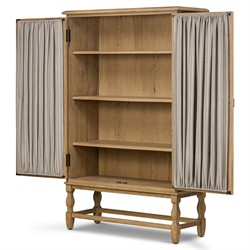 Finley Aged Smoked Oak Wood Cabinet|