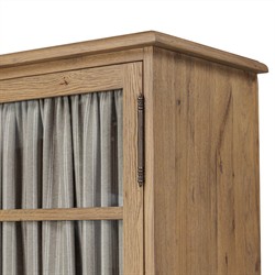 Finley Aged Smoked Oak Wood Cabinet|