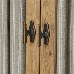 Finley Aged Smoked Oak Wood Cabinet|