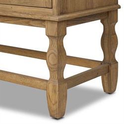 Finley Aged Smoked Oak Wood Cabinet|