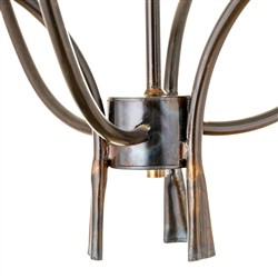 Louanne French Country Green Patina Leaf Chandelier|