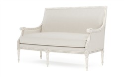 Juliette Fog Performance Vintage White Settee|
