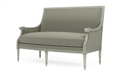 Juliette Sage Velvet Provence Sage Settee|
