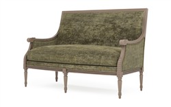 Juliette Fern Velvet Driftwood Settee|