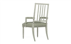 Sabinna Willow Green Velvet Provence Sage Dining Arm Chair|