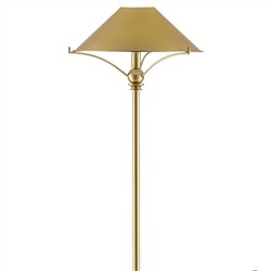 Larson Updated Traditional Polished Brass Iron Floor Lamp|