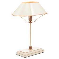 Dresden Updated Traditional Oval Shade Cream Wood Table Lamp|