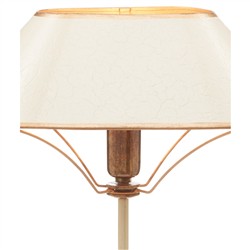 Dresden Updated Traditional Oval Shade Cream Wood Table Lamp|