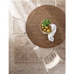 Leo Updated Traditional Beige Performance White Oak Windsor Dining Arm Chair|