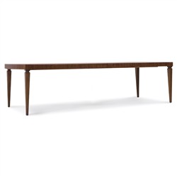 Alaine Updated Traditional Dark Extendable Rectangular Dining Table - 82-122"|