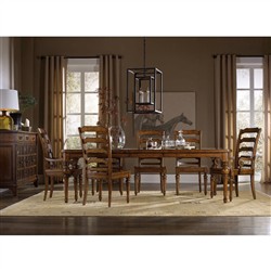 Gabriel Updated Traditional Brown Wood Extendable Rectangular Dining Table - 78-114"|
