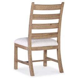 Vince Coastal Beach Brown Wood Ladderback Dining Chair|