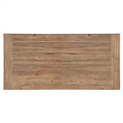 Vince Coastal Beach Brown Wood Extendable Rectangular Dining Table - 92-132"|