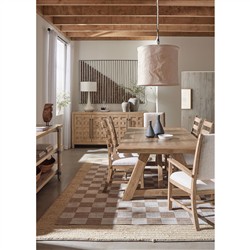 Vince Coastal Beach Brown Wood Extendable Rectangular Dining Table - 92-132"|