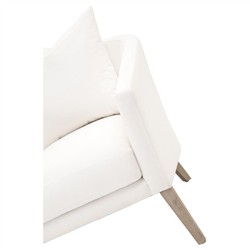 Angelica Modern Classic White Performance Upholstered Wood Barrel Chair Overstock|