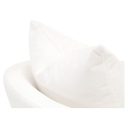 Angelica Modern Classic White Performance Upholstered Wood Barrel Chair Overstock|