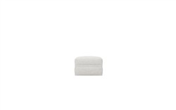 Romilly Heathered Ivory Performance Ottoman - Upholstered to Floor|