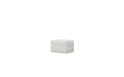 Romilly Heathered Ivory Performance Ottoman - Upholstered to Floor|