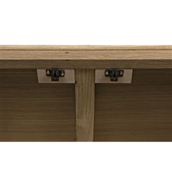 Cyrene Modern Classic Ribbed Glass Oak Wood Display Cabinet|