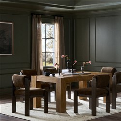 Kinsey Rustic Lodge Brown Wood Rectangular Dining Table - 72"|