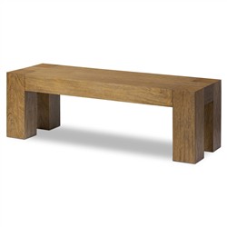Kinsey Rustic Lodge Brown Wood Dining Bench|
