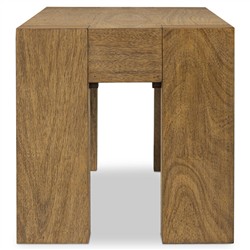 Kinsey Rustic Lodge Brown Wood Dining Bench|