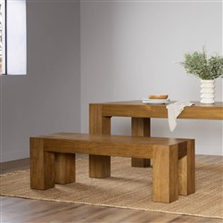 Kinsey Rustic Lodge Brown Wood Dining Bench|