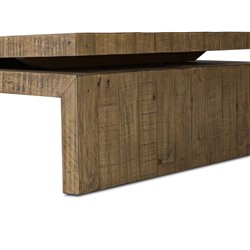 Rayan Rustic Lodge Brown Reclaimed Wood Coffee Table|