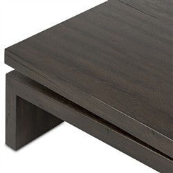 Rayan Rustic Lodge Dark Brown Oak Coffee Table|