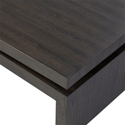 Rayan Rustic Lodge Dark Brown Oak Coffee Table|