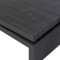 Rayan Rustic Lodge Black Reclaimed Wood Coffee Table|