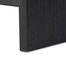 Rayan Rustic Lodge Black Reclaimed Wood Coffee Table|