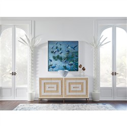 Siena Modern Blue Swirl Hand Glazed Porcelain Bowl|