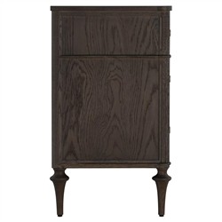 Andrea French Country Dark Brown Oak Wood Chest|