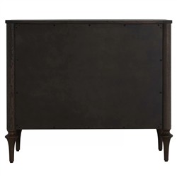Andrea French Country Dark Brown Oak Wood Chest|