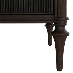 Andrea French Country Dark Brown Oak Wood Chest|