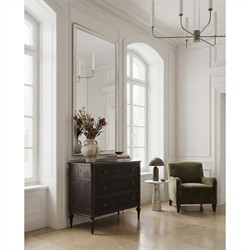 Andrea French Country Dark Brown Oak Wood Chest|