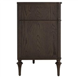 Andrea French Country Dark Brown Oak Wood Double Dresser|