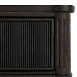 Andrea French Country Dark Brown Oak Wood Double Dresser|