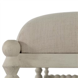 Jennifer Updated Traditional Cream Bobbin Bedroom Bench|