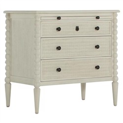 Jennifer Updated Traditional Cream Wood Chest|