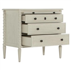 Jennifer Updated Traditional Cream Wood Chest|