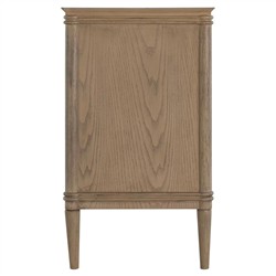 Linnea Updated Traditional Brown Oak Wood Double Dresser|