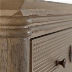 Linnea Updated Traditional Brown Oak Wood Double Dresser|