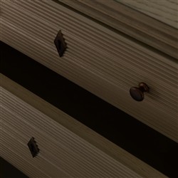 Linnea Updated Traditional Brown Oak Wood Double Dresser|