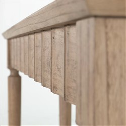 Peterson Updated Traditional Natural Brown Wood Rectangular Console Table - 41"|