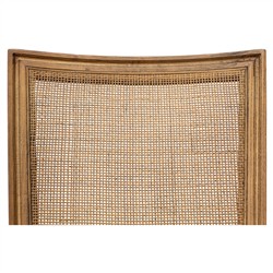 Iona Updated Traditional Brown Cane Wood Dining Chair|