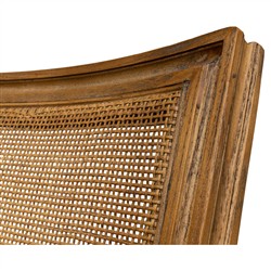 Iona Updated Traditional Brown Cane Wood Dining Chair|