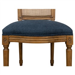 Iona Updated Traditional Brown Cane Wood Dining Chair|